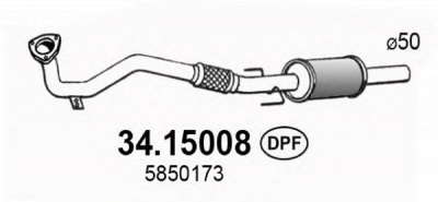 ASSO 3415008 -  Сажевый / частичный фильтр, система выхлопа ОГ