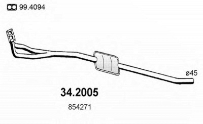 ASSO 342005 -  Предглушитель выхлопных газов