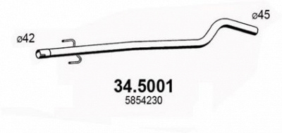 ASSO 345001 -  Труба выхлопного газа
