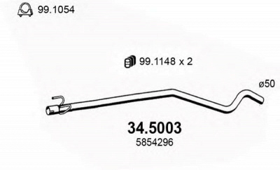 ASSO 345003 -  Труба выхлопного газа