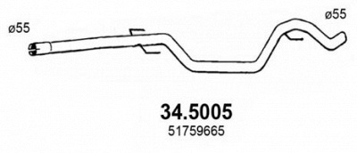 ASSO 345005 -  Труба выхлопного газа