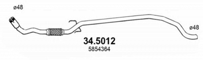 ASSO 345012 -  Труба выхлопного газа