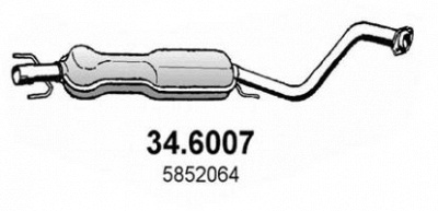 ASSO 346007 -  Средний глушитель выхлопных газов