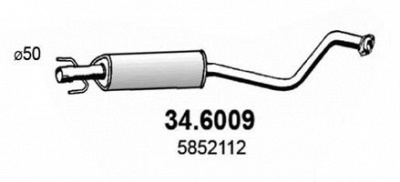 ASSO 346009 -  Средний глушитель выхлопных газов