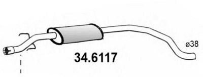 ASSO 346117 -  Средний глушитель выхлопных газов