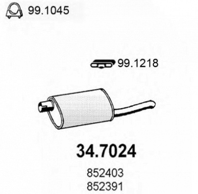 ASSO 347024 -  Глушитель выхлопных газов конечный