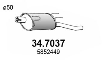 ASSO 347037 -  Глушитель выхлопных газов конечный