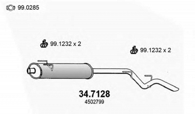 ASSO 347128 -  Глушитель выхлопных газов конечный