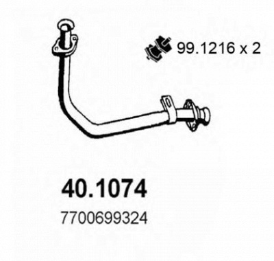 ASSO 401074 -  Труба выхлопного газа