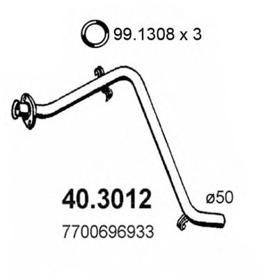 ASSO 403012 -  Труба выхлопного газа