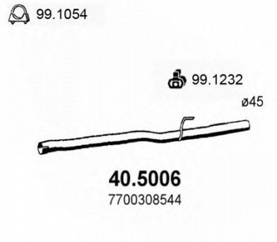 ASSO 405006 -  Труба выхлопного газа