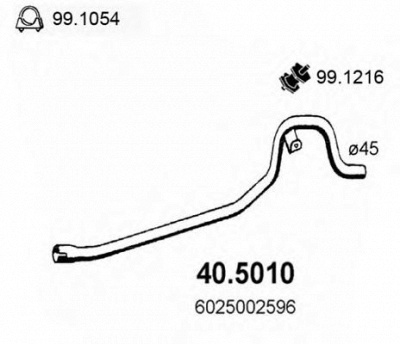 ASSO 405010 -  Труба выхлопного газа