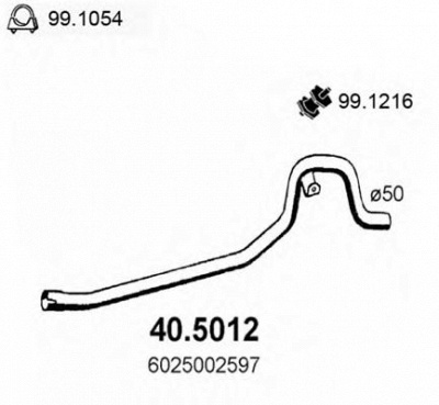 ASSO 405012 -  Труба выхлопного газа