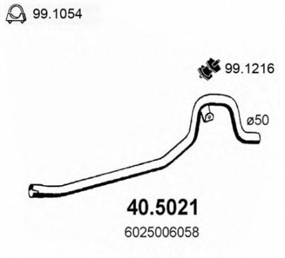 ASSO 405021 -  Труба выхлопного газа