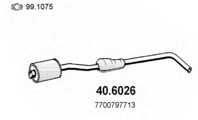 ASSO 406026 -  Средний глушитель выхлопных газов