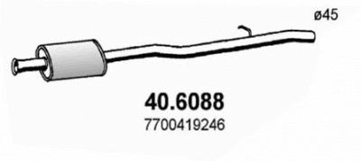 ASSO 406088 -  Средний глушитель выхлопных газов