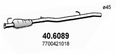 ASSO 406089 -  Средний глушитель выхлопных газов