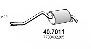 ASSO 407011 -  Глушитель выхлопных газов конечный