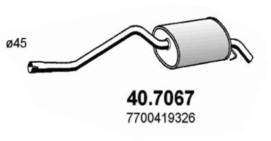 ASSO 407067 -  Глушитель выхлопных газов конечный