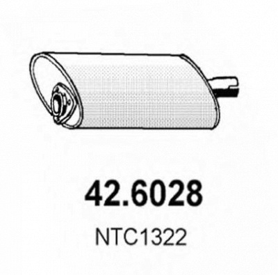ASSO 426028 -  Средний глушитель выхлопных газов