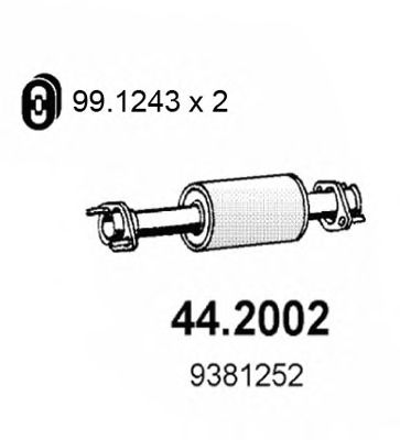 ASSO 442002 -  Предглушитель выхлопных газов
