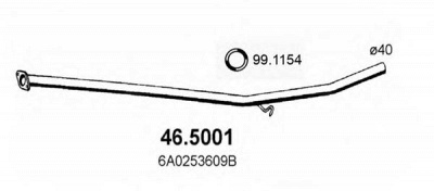 ASSO 465001 -  Труба выхлопного газа