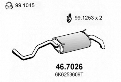 ASSO 467026 -  Глушитель выхлопных газов конечный