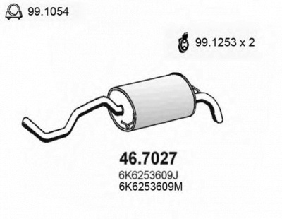ASSO 467027 -  Глушитель выхлопных газов конечный