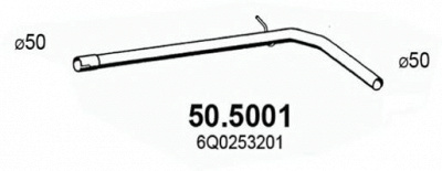 ASSO 505001 -  Труба выхлопного газа