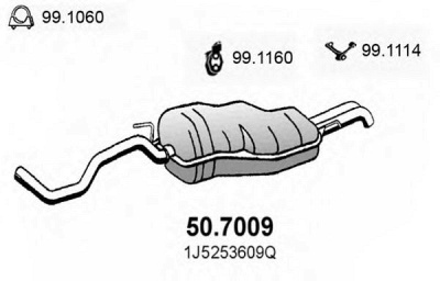 ASSO 507009 -  Глушитель выхлопных газов конечный
