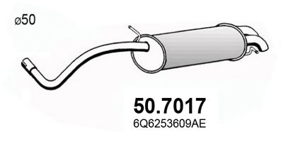 ASSO 507017 -  Глушитель выхлопных газов конечный