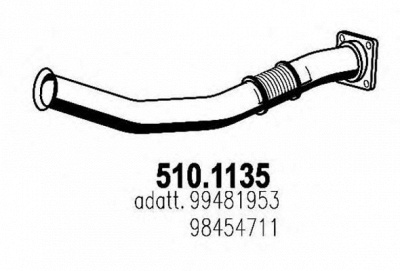 ASSO 5101135 -  Труба выхлопного газа