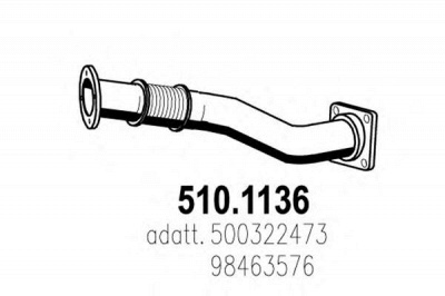 ASSO 5101136 -  Труба выхлопного газа