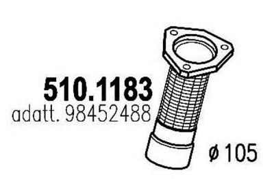 ASSO 5101183 -  Труба выхлопного газа