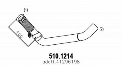 ASSO 5101214 -  Труба выхлопного газа