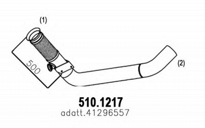 ASSO 5101217 -  Труба выхлопного газа