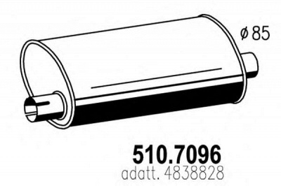 ASSO 5107096 -  Средний / конечный глушитель ОГ