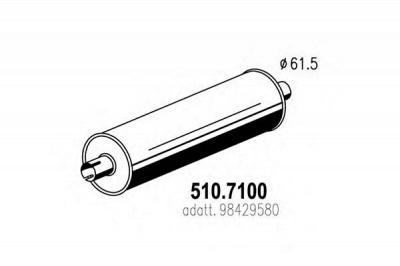 ASSO 5107100 -  Средний / конечный глушитель ОГ