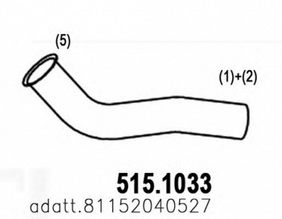 ASSO 5151033 -  Труба выхлопного газа
