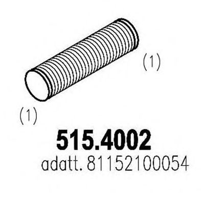 ASSO 5154002 -  Гофрированная труба, выхлопная система