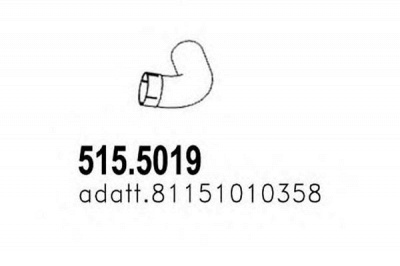 ASSO 5155019 -  Труба выхлопного газа