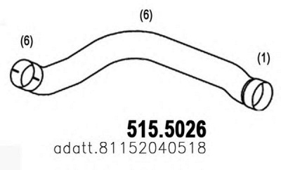 ASSO 5155026 -  Труба выхлопного газа