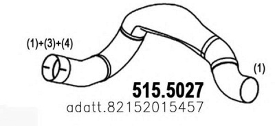 ASSO 5155027 -  Труба выхлопного газа