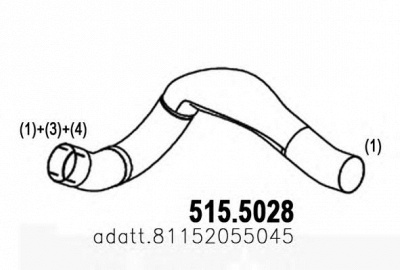 ASSO 5155028 -  Труба выхлопного газа