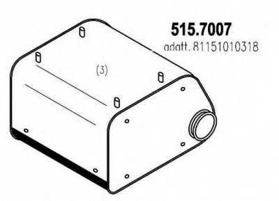 ASSO 5157007 -  Средний / конечный глушитель ОГ