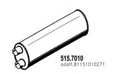 ASSO 5157010 -  Средний / конечный глушитель ОГ