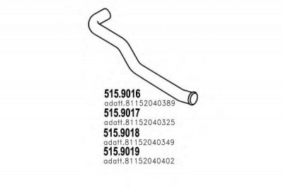 ASSO 5159018 -  Труба выхлопного газа