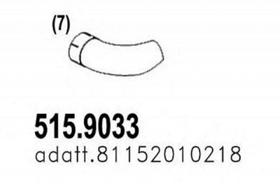 ASSO 5159033 -  Труба выхлопного газа