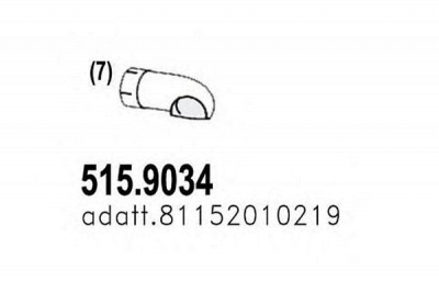 ASSO 5159034 -  Труба выхлопного газа