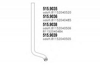 ASSO 5159039 -  Труба выхлопного газа